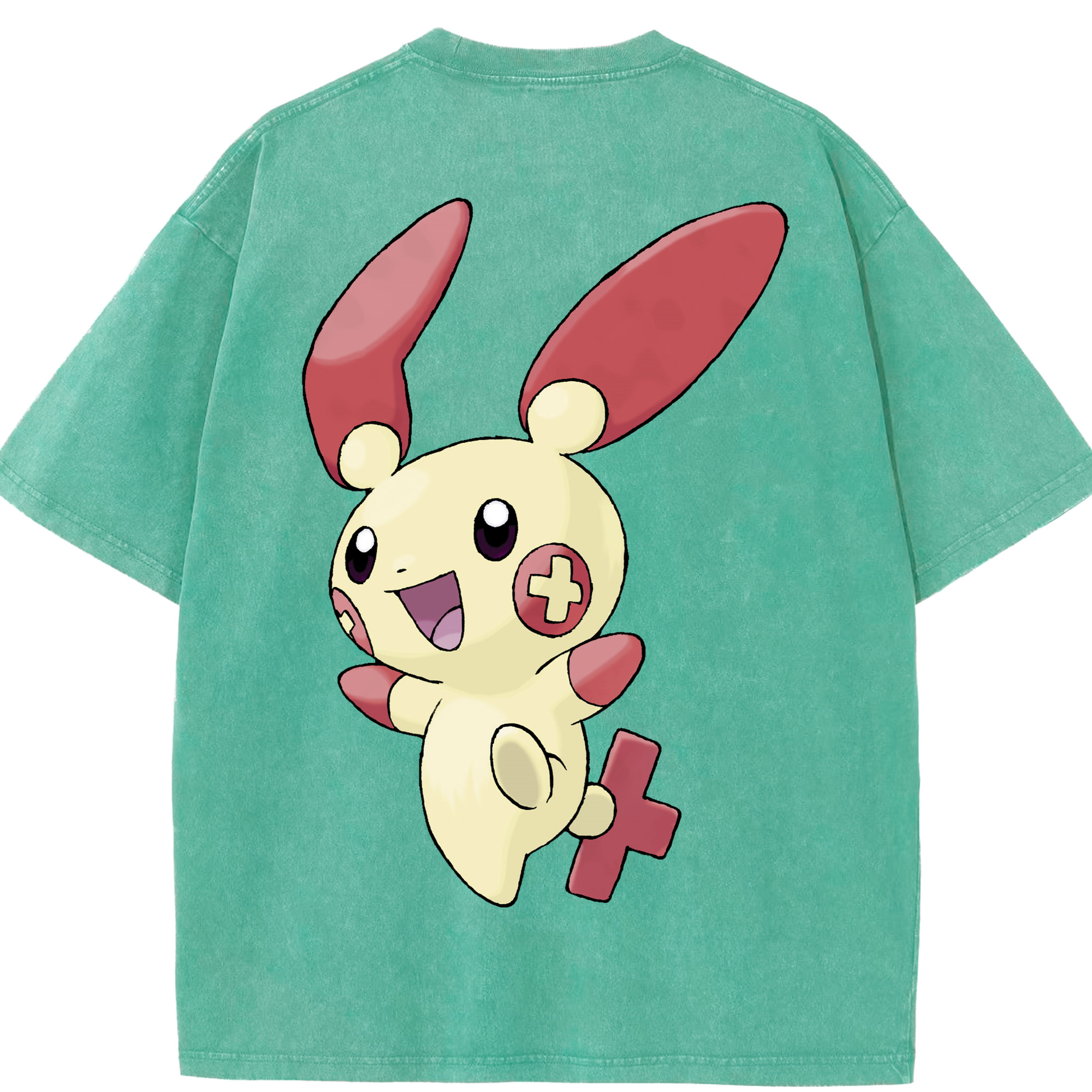 （画像用） ポケットモンスター Pokémon 綿100% ヴィンテージ風 半袖Tシャツ（背面プリント）